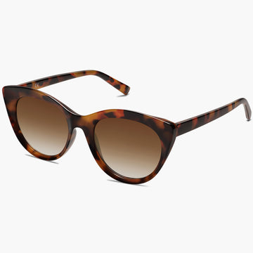 SOJOS Women\'s Tortoiseshell Sunglasses with Black Lenses SojoS - Brandclub - SOJOS Trendy Cat Eye Round Polarized  main image 2
