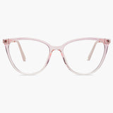 SOJOS Cat Eye Transparent Pink Glasses 