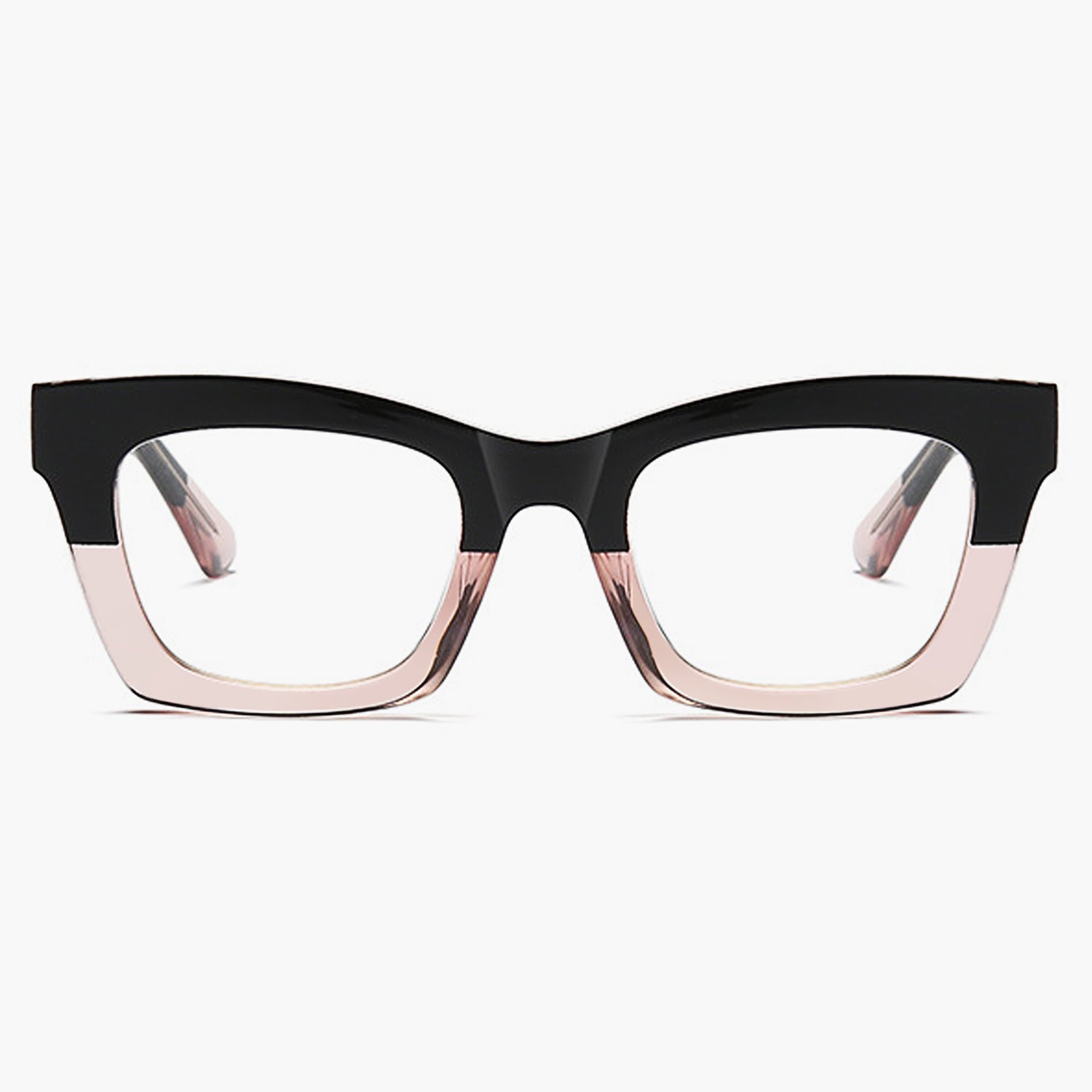 Square Black & Pink TR90 Eyeglasses