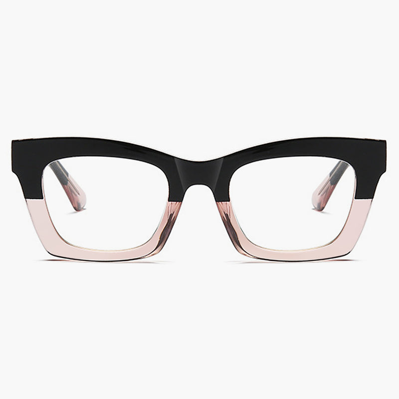 Square Black & Pink TR90 Eyeglasses