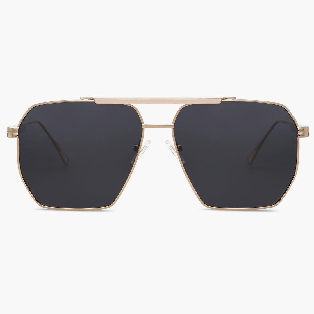 Retro Oversized Square Polarized Metal Sunglasses Amazon.com: MASDUN Retro Oversized Square Polarized  main image 4