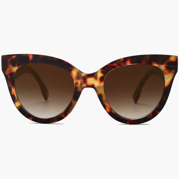 Buy Tortoise Frame Gradient Brown Lens Cat Eye Sunglasses  display picture 1