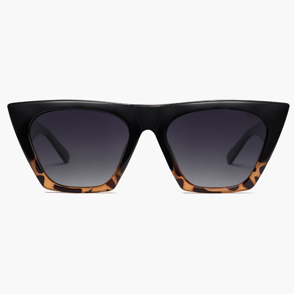 Oversized Square Cateye Polarized Sunglasses Big Frame SJ2115 Black Oversized Square Cateye Polarized Sunglasses for Women Men  main image 4