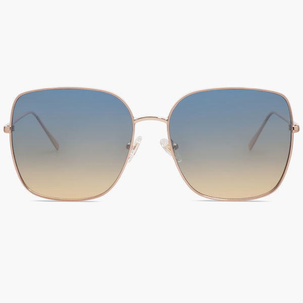 SOJOS Eternal Large Gold‎ Frame Sunglasses Buy Mirrored Square Sunglasses for Women | Eternal | SOJOS main image 3