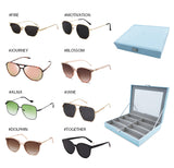 8 Pack Sunglasses Set with Mirror