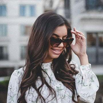 Buy Tortoise Cat Eye Sunglasses for Women | Aimee | SOJOS display picture 3