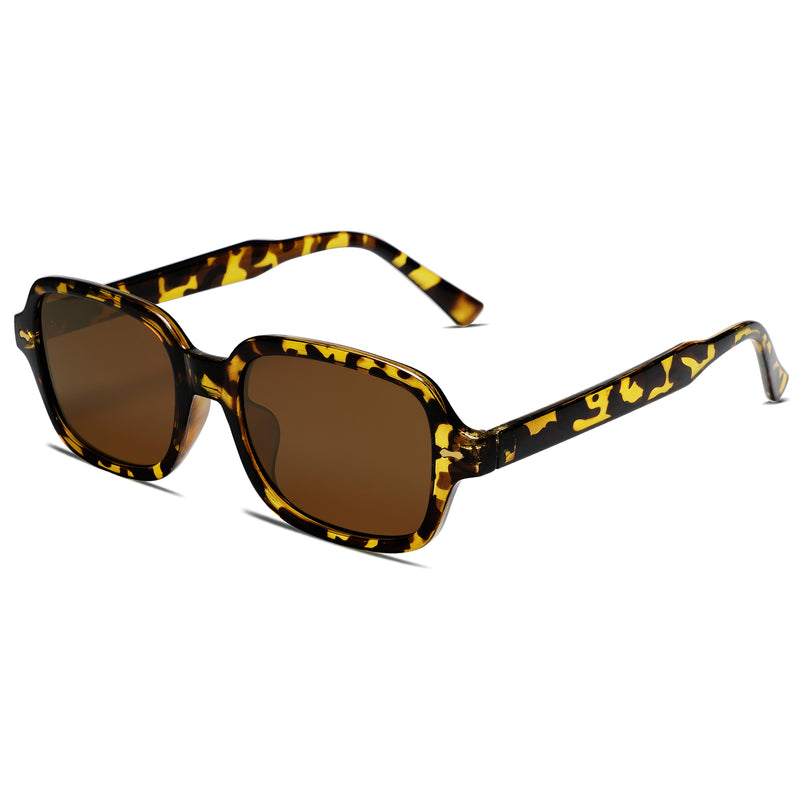 SOIOS Tortoise Square Frame Sunglasses